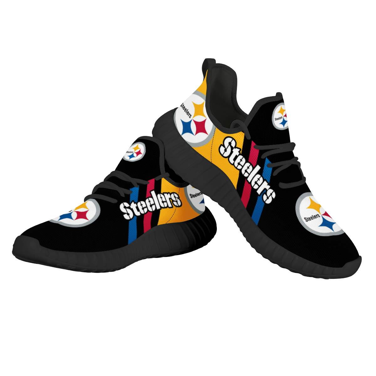 Men's Pittsburgh Steelers Mesh Knit Sneakers/Shoes 008
